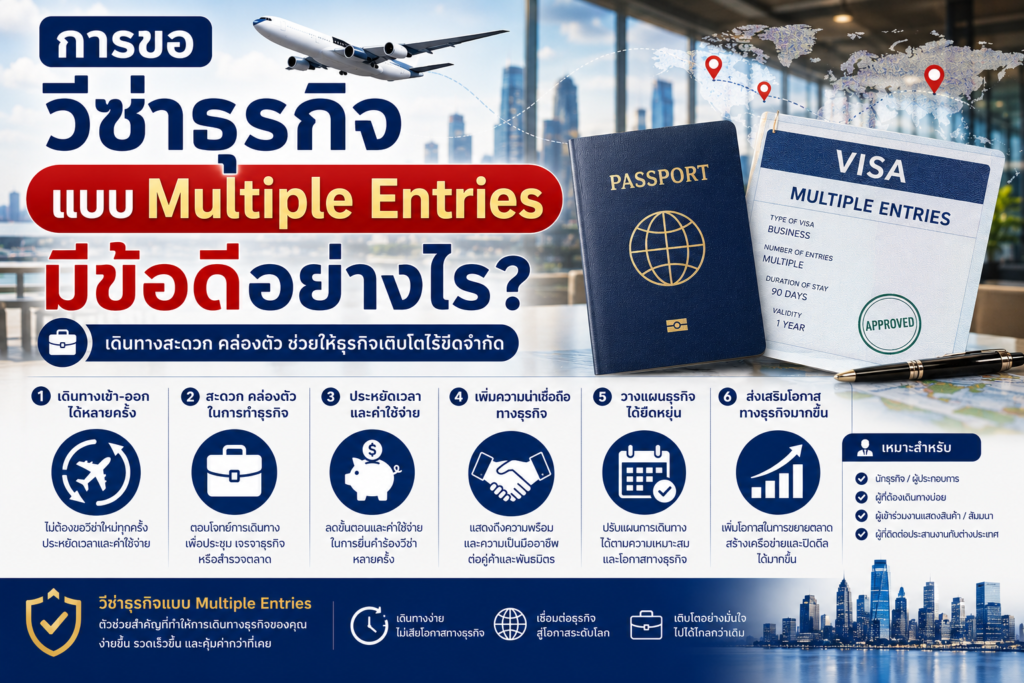 การขอวีซ่าธุรกิจแบบ Multiple Entries มีข้อดีอย่างไร?