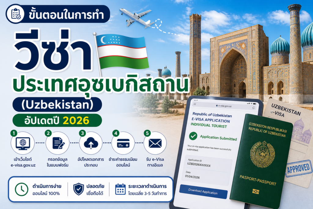 ขั้นตอนในการทำวีซ่าประเทศอุซเบกิสถาน (Uzbekistan) – อัปเดตปี 2026