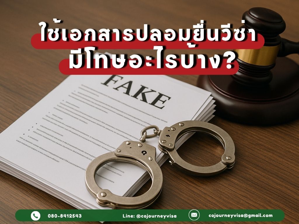 ใช้เอกสารปลอมขอวีซ่า มีโทษอะไรบ้าง?
