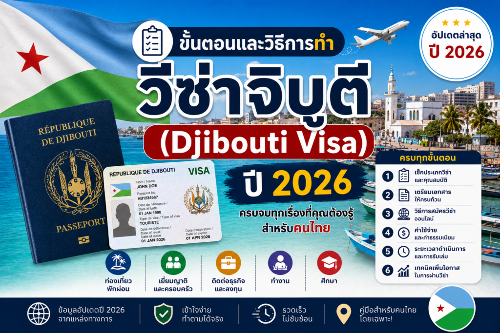ขั้นตอนและวิธีการทำวีซ่าจิบูตี (Djibouti Visa) ปี 2026