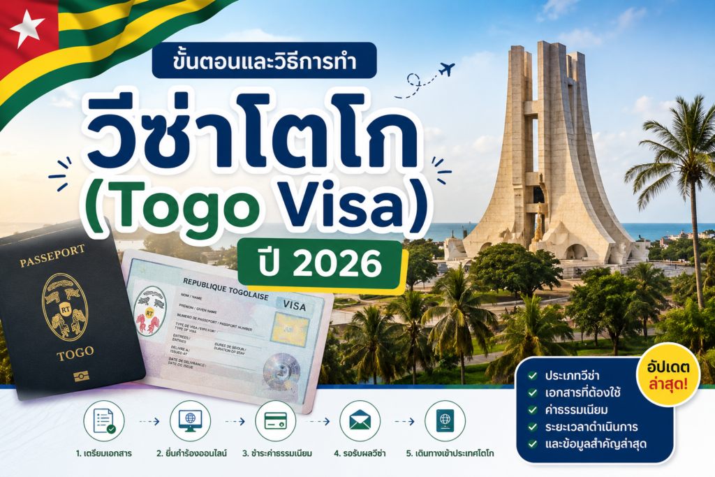 ขั้นตอนและวิธีการทำวีซ่าโตโก (Togo Visa) ปี 2026