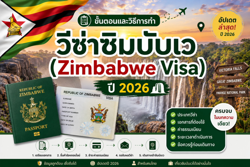 ขั้นตอนและวิธีการทำวีซ่าซิมบับเว (Zimbabwe Visa) ปี 2026