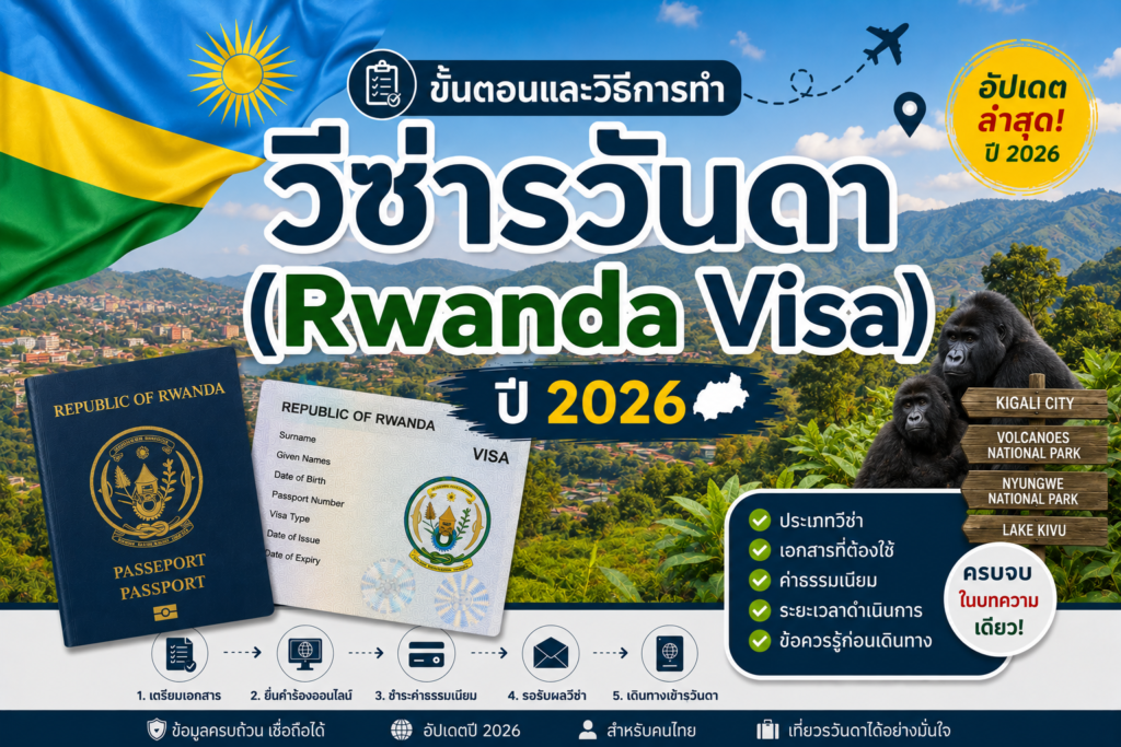 ขั้นตอนและวิธีการทำวีซ่ารวันดา (Rwanda Visa) ปี 2026