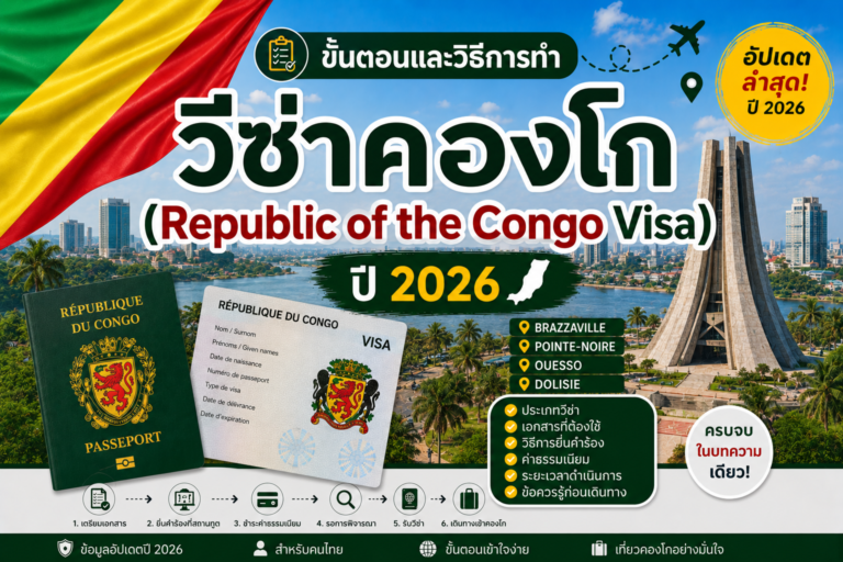 ขั้นตอนและวิธีการทำวีซ่าคองโก (Republic of the Congo Visa) ปี 2026