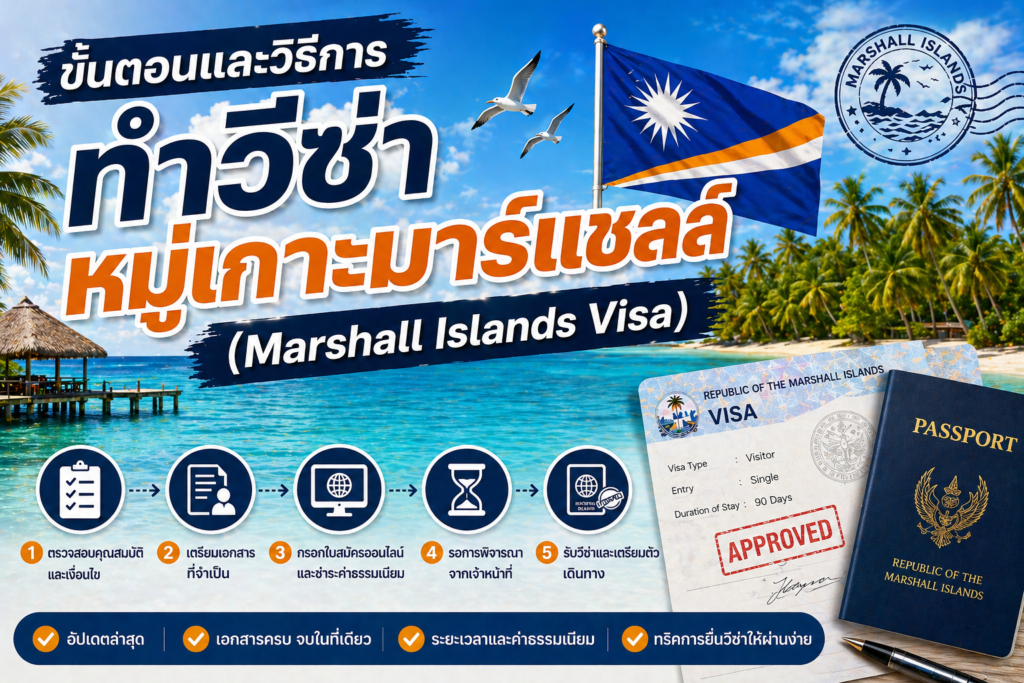 ขั้นตอนและวิธีการทำวีซ่าหมู่เกาะมาร์แชลล์ (Marshall Islands)