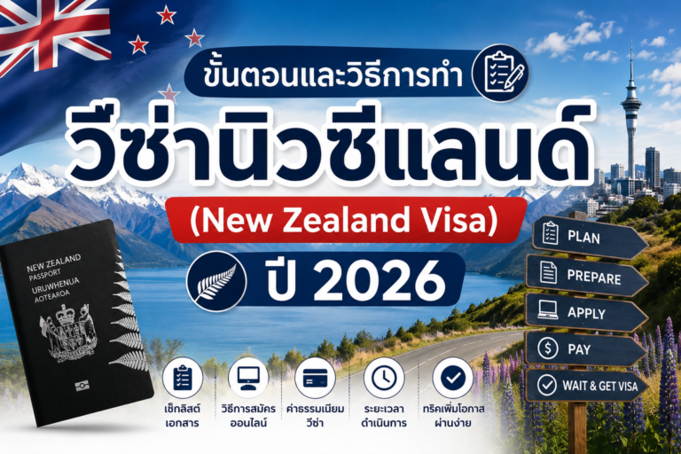 ขั้นตอนและวิธีการทำวีซ่านิวซีแลนด์ (New Zealand Visa) ปี 2026