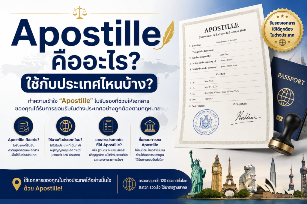 Apostille คืออะไร? ใช้กับประเทศไหนบ้าง?