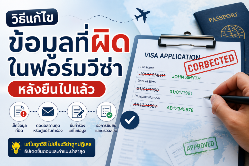 วิธีแก้ไขข้อมูลที่ผิดในฟอร์มวีซ่า หลังยื่นไปแล้ว