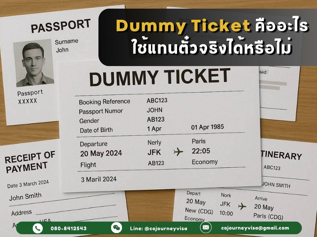 เอกสารจอง Dummy Ticket คืออะไร ใช้แทนตั๋วจริงได้หรือไม่?