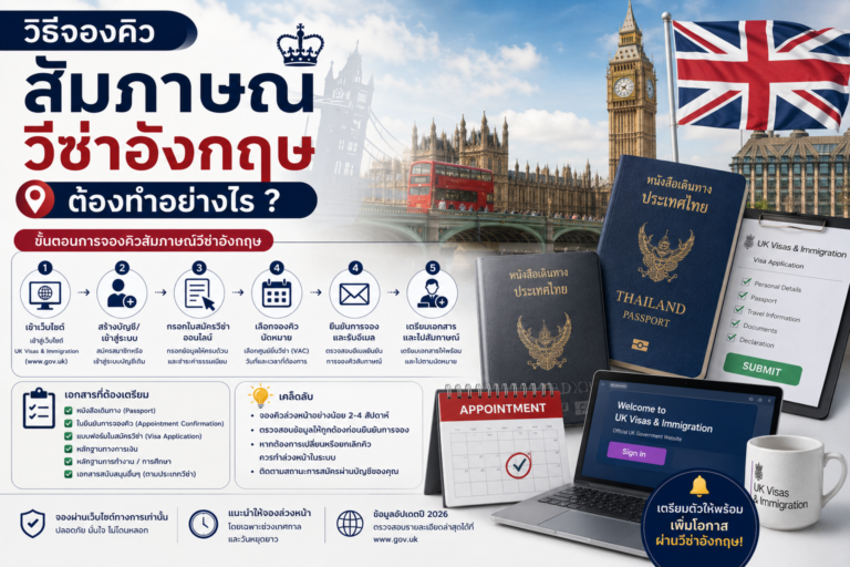วิธีจองคิวสัมภาษณ์วีซ่าอังกฤษ ต้องทำอย่างไร ?