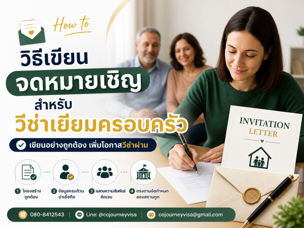วิธีเขียนจดหมายเชิญสำหรับวีซ่าเยี่ยมครอบครัว Family Visit Visa 2026