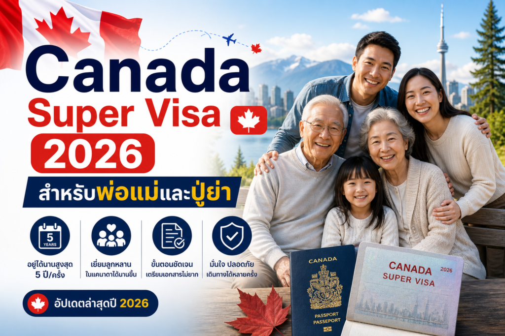 Canada Super Visa 2026 สำหรับพ่อแม่และปู่ย่า