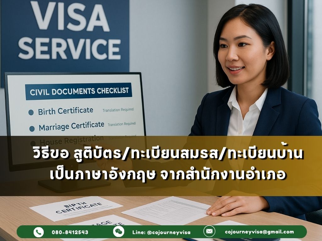 วิธีขอสูติบัตร/ทะเบียนสมรส/ทะเบียนบ้าน ภาษาอังกฤษ จากอำเภอ