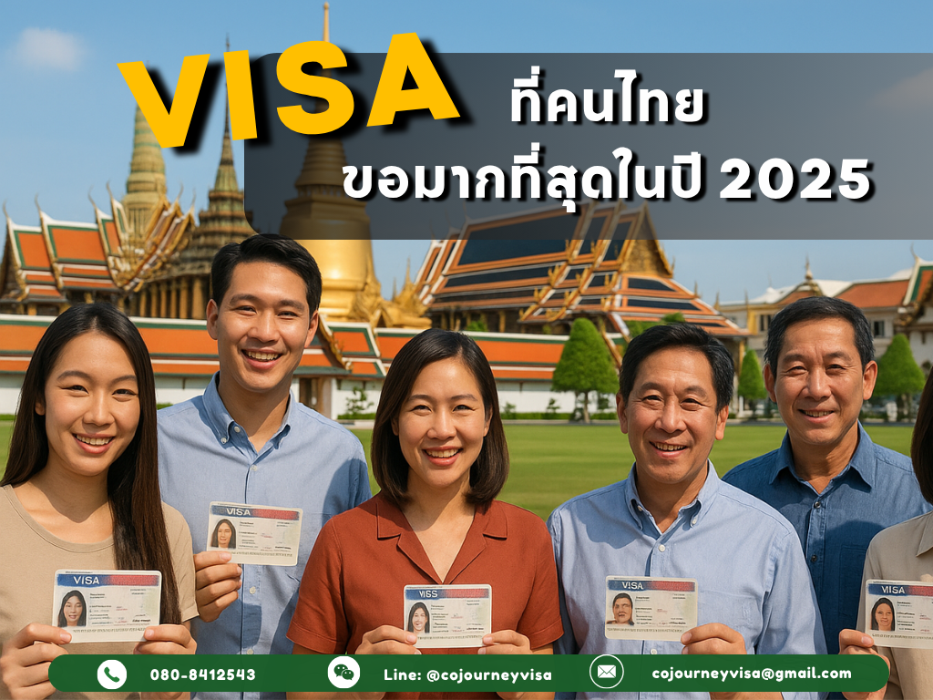 วีซ่าที่คนไทยขอมากที่สุดในปี 2025
