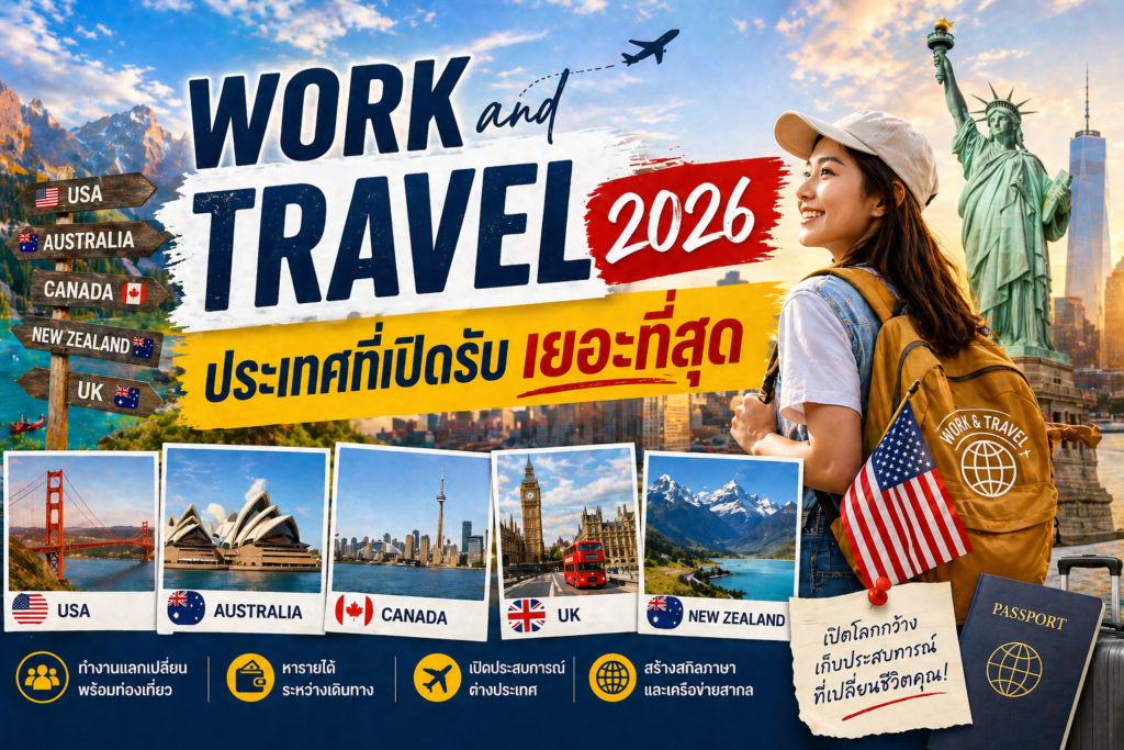 Work and Travel 2026: ประเทศที่เปิดรับเยอะที่สุด