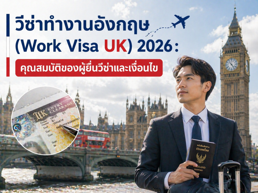 วีซ่าทำงานอังกฤษ (Work Visa UK) 2026: คุณสมบัติของผู้ยื่นวีซ่าและเงื่อนไข