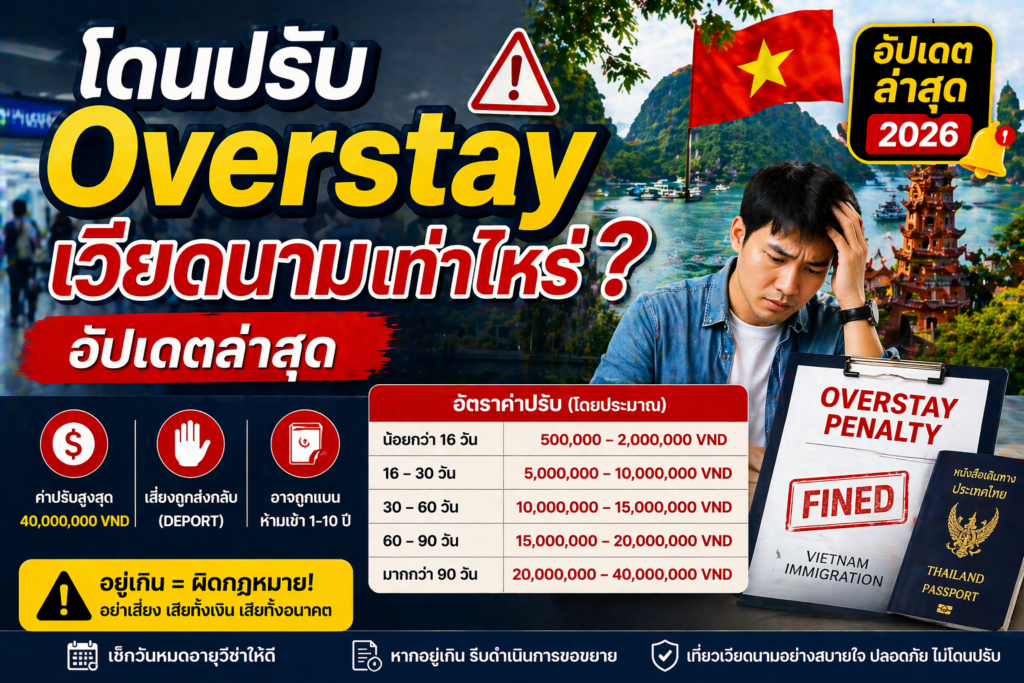 อยู่เกินวีซ่าเวียดนาม (Overstay) ต้องทำยังไง? วิธีแก้แบบถูกกฎหมาย