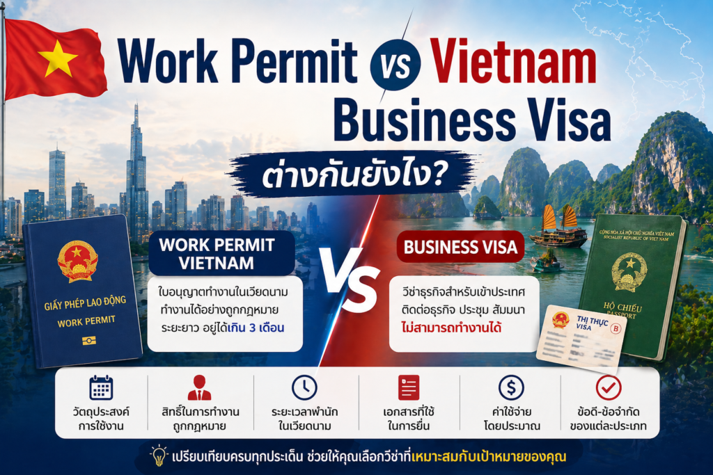 Work Permit Vietnam vs Business Visa ต่างกันยังไง