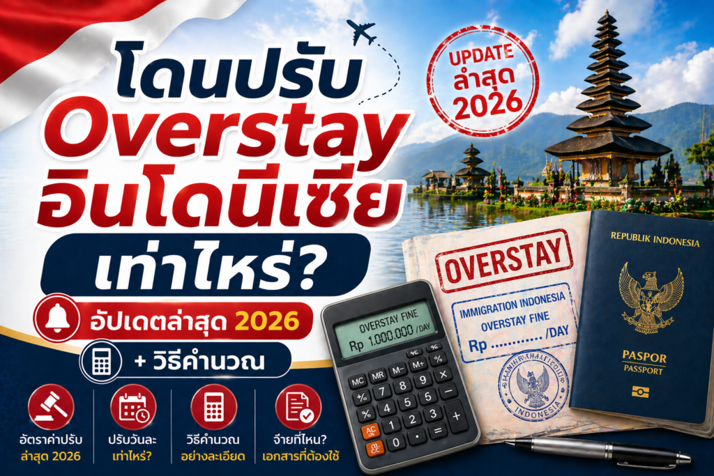 โดนปรับ Overstay อินโดนีเซียเท่าไหร่? อัปเดตล่าสุด + วิธีคำนวณ