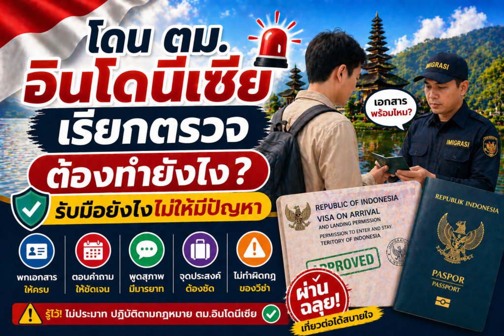 โดน ตม. อินโดนีเซียเรียกตรวจ ต้องทำยังไง? รับมือยังไงไม่ให้มีปัญหา