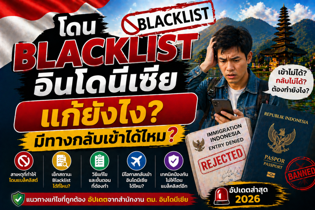 โดน Blacklist อินโดนีเซีย แก้ยังไง? มีทางกลับเข้าได้ไหม