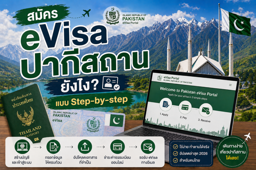 สมัคร eVisa ปากีสถาน ยังไง แบบ Step-by-step