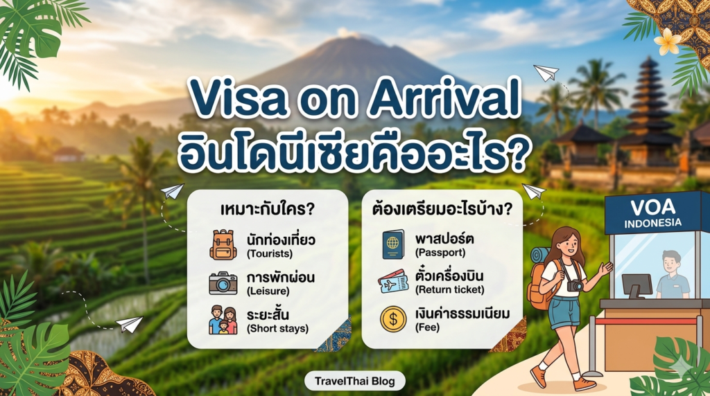 Visa on Arrival อินโดนีเซียคืออะไร? เหมาะกับใคร และต้องเตรียมอะไรบ้าง