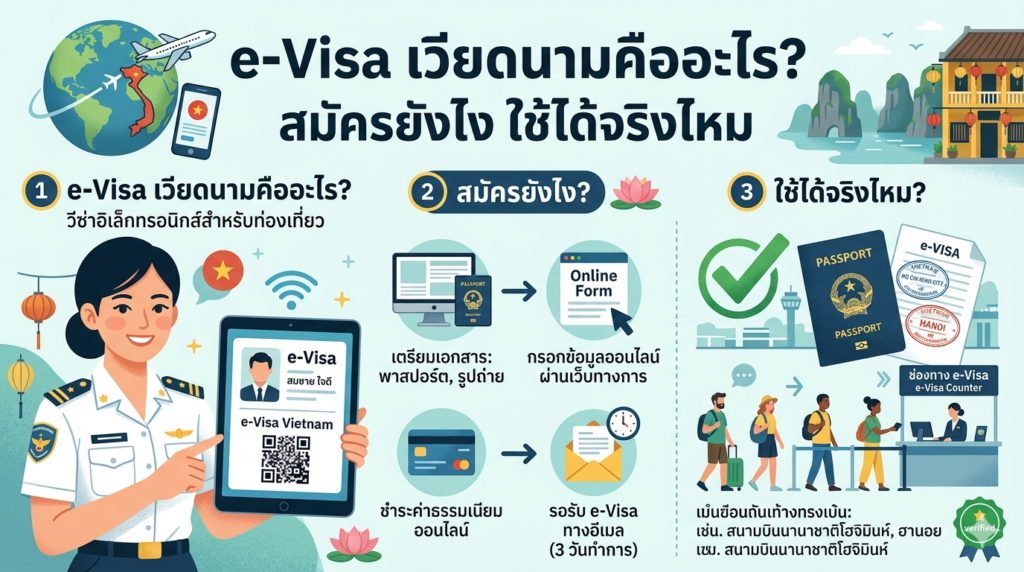 e-Visa เวียดนามคืออะไร? สมัครยังไง ใช้ได้จริงไหม