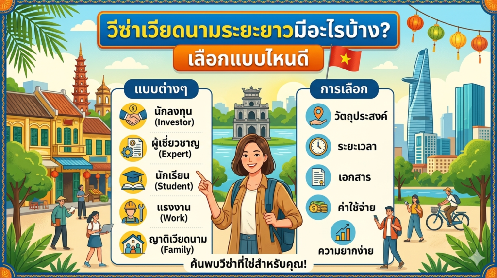 วีซ่าเวียดนามระยะยาวมีอะไรบ้าง? เลือกแบบไหนดี