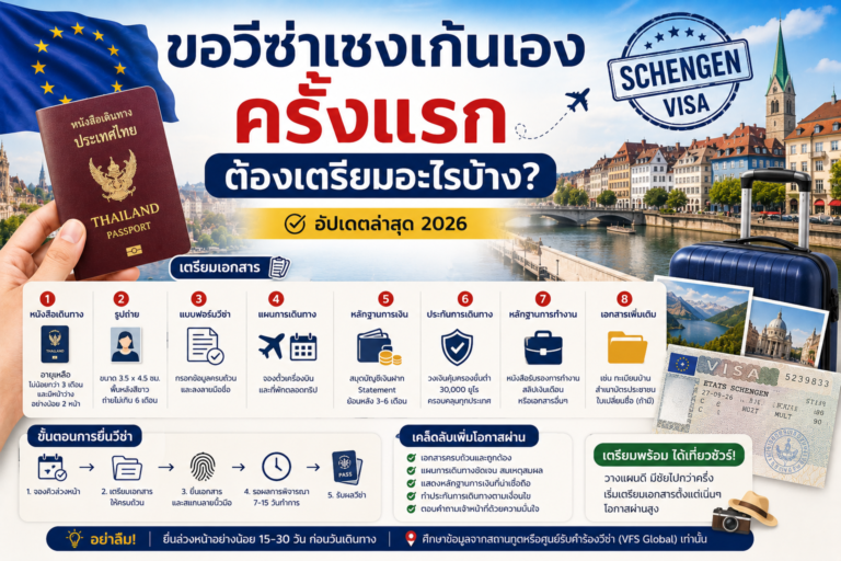 ขอวีซ่าเชงเก้นเองครั้งแรก ต้องเตรียมอะไรบ้าง?