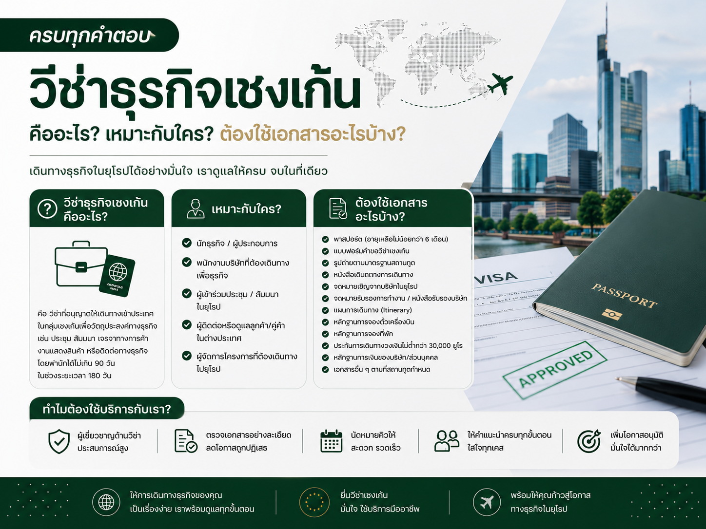 วีซ่าธุรกิจเชงเก้นคืออะไร เหมาะกับใคร และต้องใช้เอกสารอะไรบ้าง