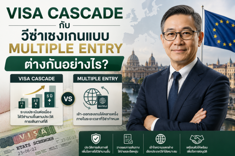 Visa Cascade กับวีซ่าเชงเกนแบบ Multiple Entry ต่างกันอย่างไร Visa Cascade กับวีซ่าเชงเกนแบบ Multiple Entry ต่างกันอย่างไร