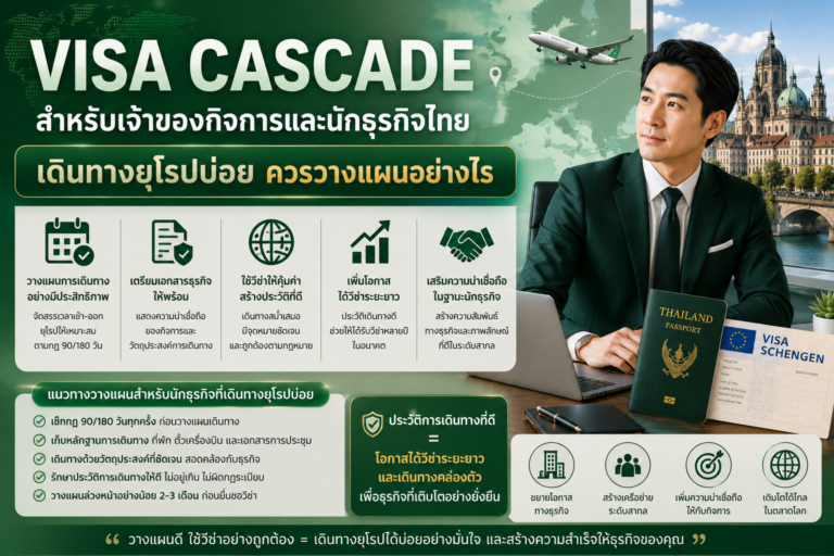 Visa Cascade สำหรับเจ้าของกิจการและนักธุรกิจไทย: เดินทางยุโรปบ่อยควรวางแผนอย่างไร