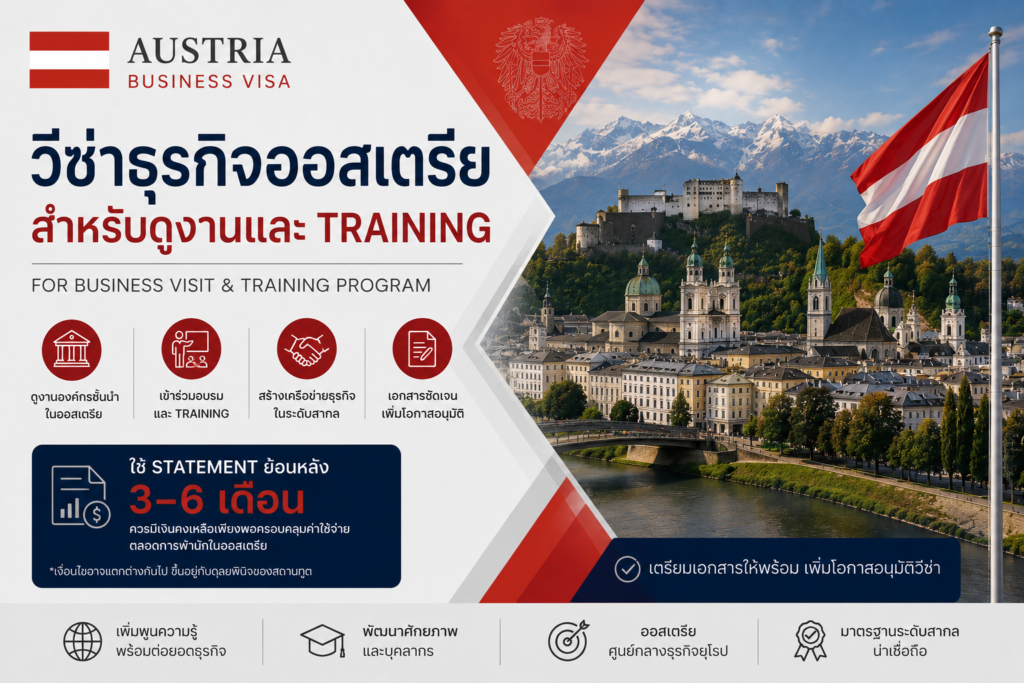 วีซ่าธุรกิจออสเตรีย สำหรับดูงานและ Training