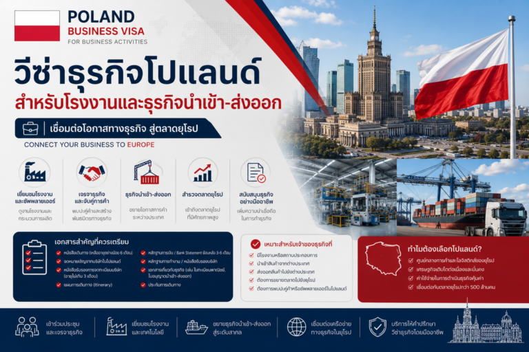 วีซ่าธุรกิจโปแลนด์ สำหรับโรงงานและธุรกิจนำเข้า-ส่งออก