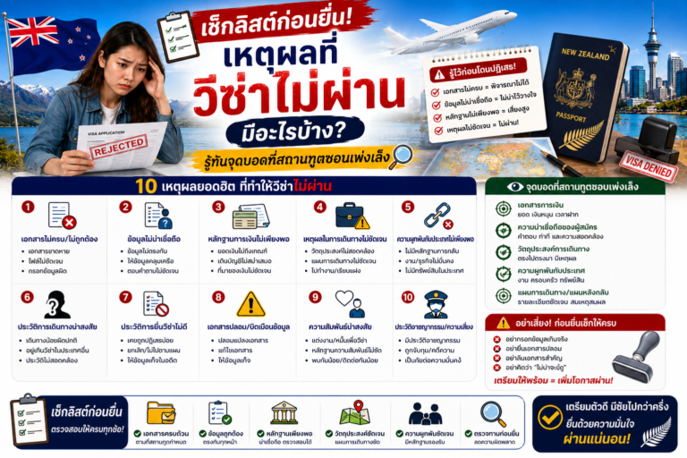 เช็กลิสต์ก่อนยื่น! เหตุผลที่วีซ่าไม่ผ่านมีอะไรบ้าง? รู้ทันจุดบอดที่สถานทูตชอบเพ่งเล็ง
