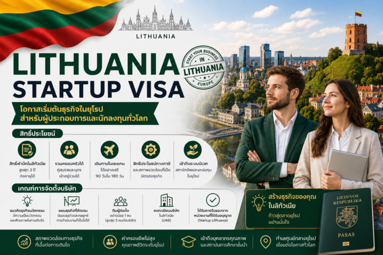 วีซ่าสตาร์ทอัพลิทัวเนีย Lithuania Startup Visa มีสิทธิ์ประโยชน์และเกณฑ์การจัดตั้งบริษัทอย่างไร