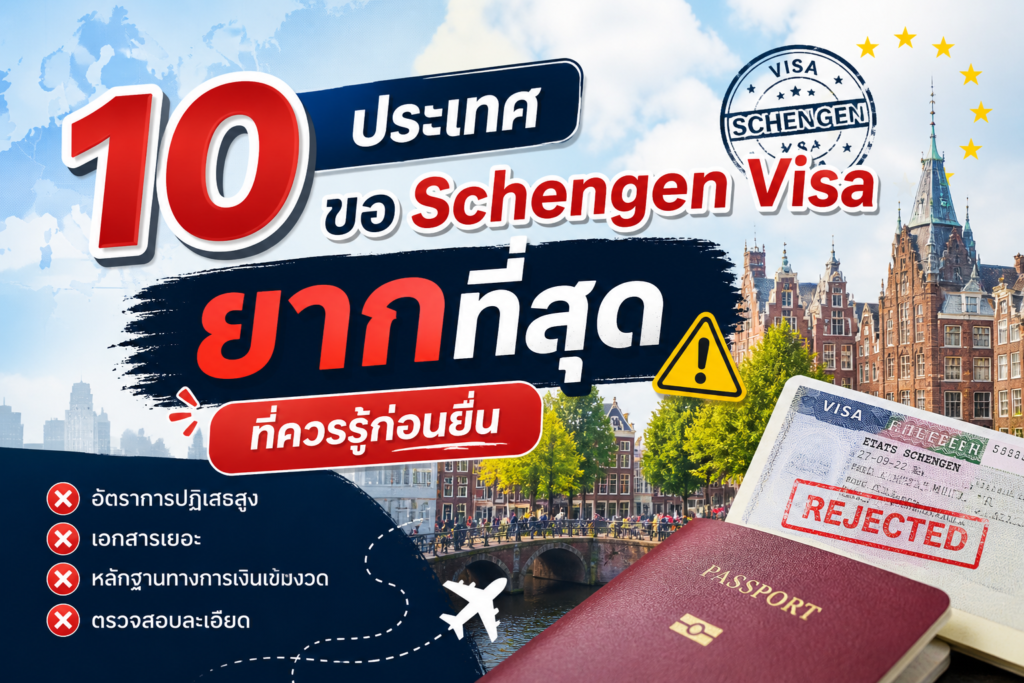 10 ประเทศขอ Schengen Visa ยากที่สุด ที่ควรรู้ก่อนยื่น