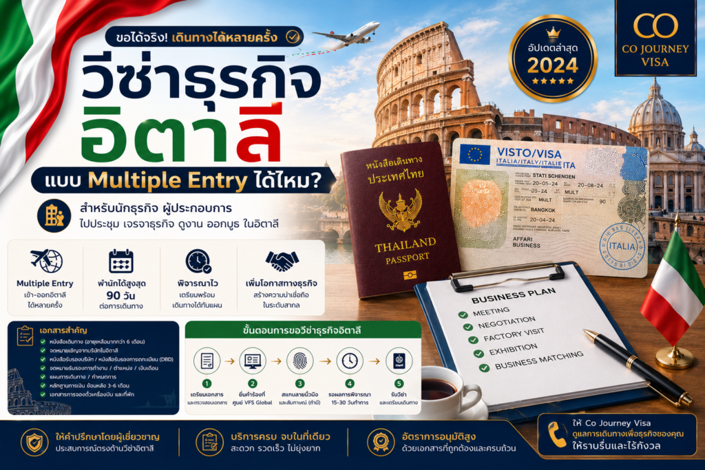 ขอวีซ่าธุรกิจอิตาลีแบบ Multiple Entry ได้ไหม?