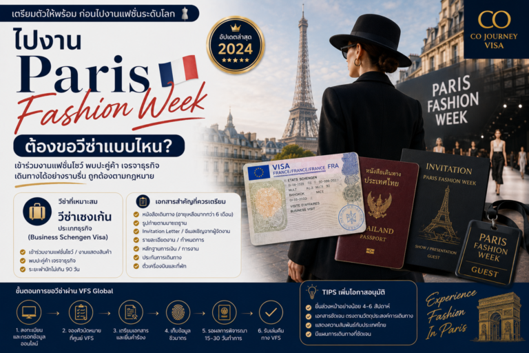 ไปงาน Paris Fashion Week ต้องขอวีซ่าแบบไหน?