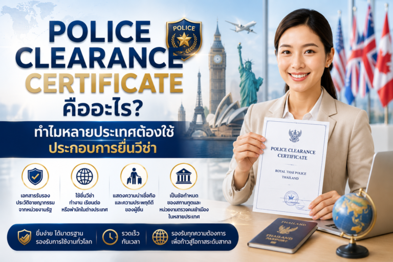 Police Clearance Certificate คืออะไร ทำไมหลายประเทศต้องใช้ประกอบการยื่นวีซ่า
