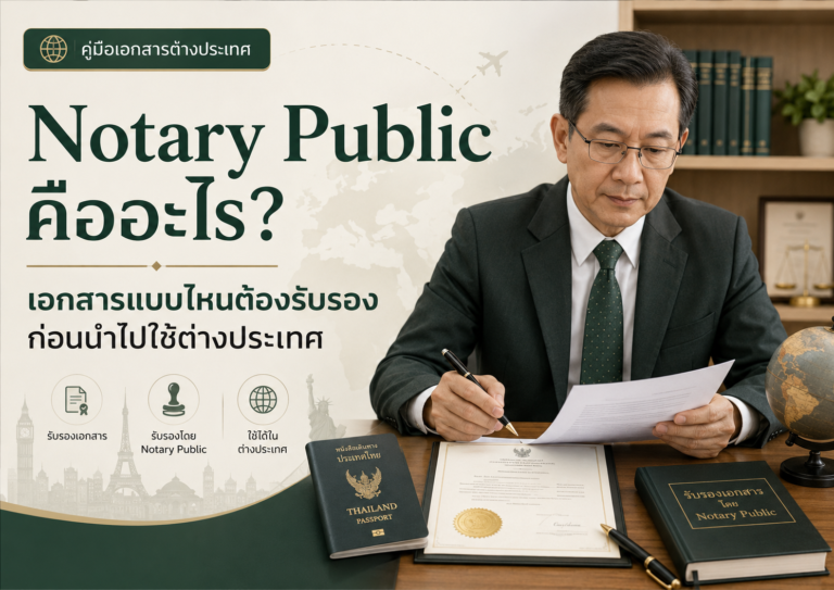 Notary Public คืออะไร เอกสารแบบไหนต้องรับรองก่อนนำไปใช้ต่างประเทศ