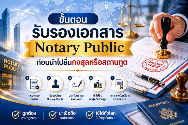 ขั้นตอนรับรองเอกสาร Notary Public ก่อนนำไปยื่นกงสุลหรือสถานทูต ขั้นตอนรับรองเอกสาร Notary Public ก่อนนำไปยื่นกงสุลหรือสถานทูต