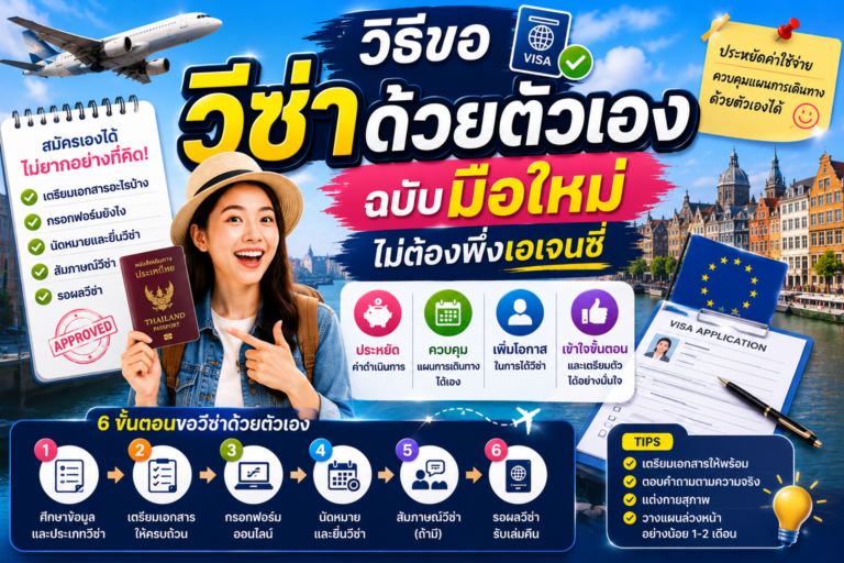 วิธีขอวีซ่าด้วยตัวเอง ฉบับมือใหม่ ไม่ต้องพึ่งเอเจนซี่