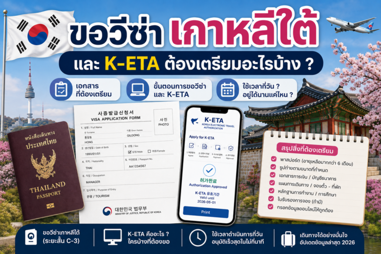 ขอวีซ่าเกาหลีใต้และ K-ETA ต้องเตรียมอะไรบ้าง