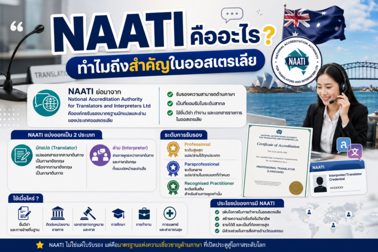 NAATI คืออะไร NAATI คืออะไร