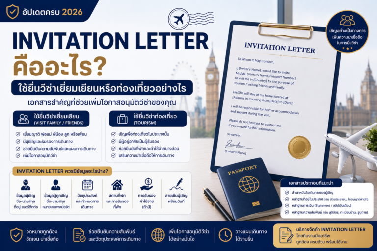 Invitation Letter คืออะไร ใช้ยื่นวีซ่าเยี่ยมเยียนหรือท่องเที่ยวอย่างไร