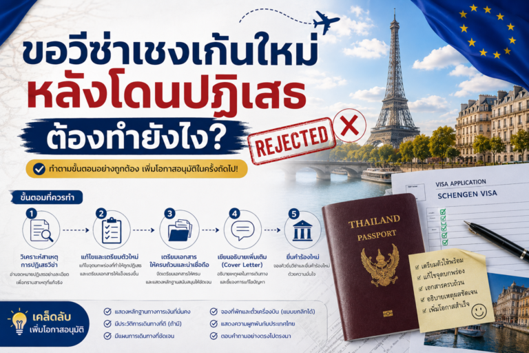 ขอวีซ่าเชงเก้นใหม่หลังโดนปฏิเสธ ต้องทำยังไง? ขอวีซ่าเชงเก้นใหม่หลังโดนปฏิเสธ ต้องทำยังไง?