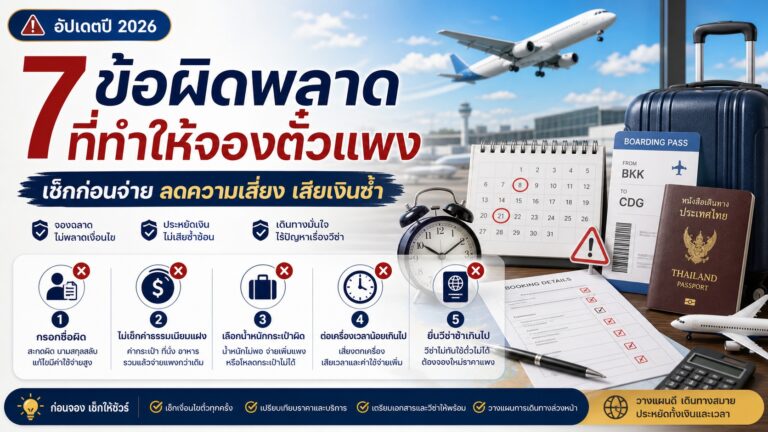 รูปปกบทความ 7 ข้อผิดพลาดที่ทำให้จองตั๋วเครื่องบินแพงกว่าที่ควร ทั้งที่เห็นราคาถูกแล้ว โดย Co Journey Visa