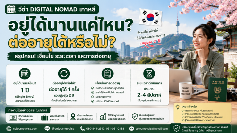 วีซ่า Digital Nomad เกาหลีอยู่ได้นานแค่ไหน ต่ออายุได้หรือไม่?